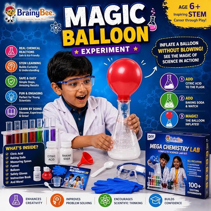 Ultimate Science Lab Kit | 100 Experiments | Chemistry Learning Set for Kids | Age 6+ with Educational STEM Learning Set