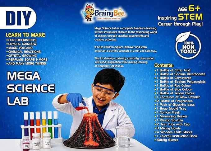 STEM Science Kit | 100 Hands-On Experiments | Educational Learning Toy for Boys & Girls | Age 6-15 with Chemistry STEM Learning Set